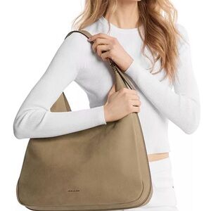 Michael Kors Large Nubuck Hobo Shoulder Bag